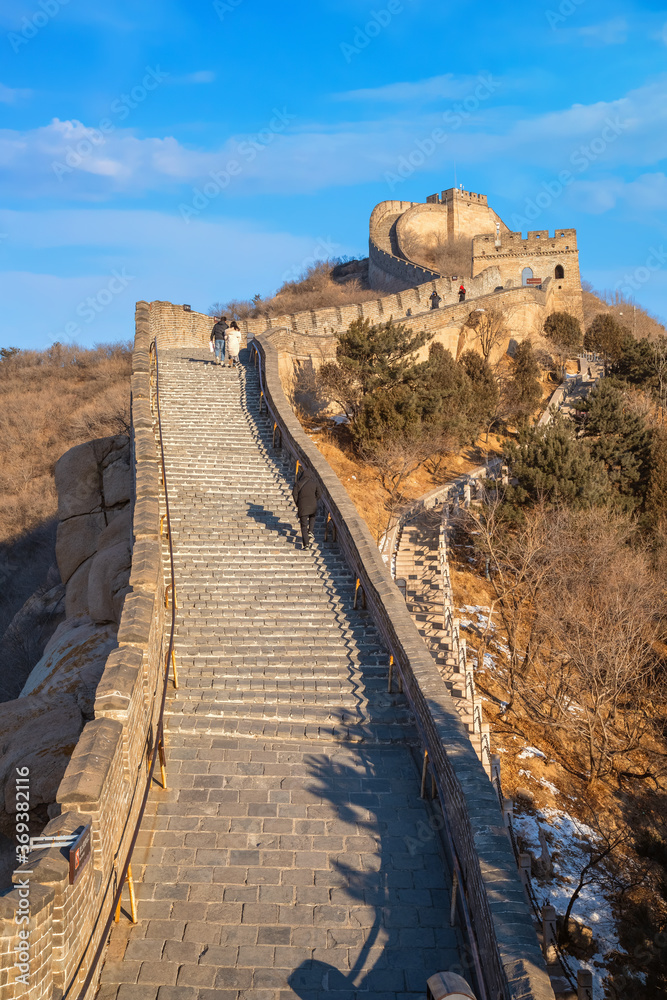 Fototapeta premium The Great wall of China at Badaling site in Beijing, China
