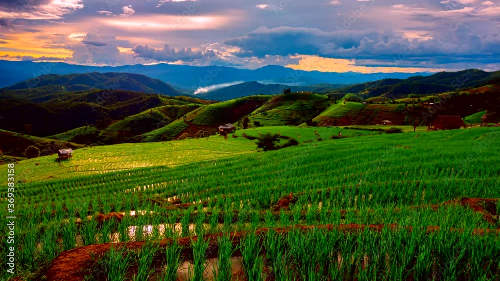Clouds moving over the rice terrace fields at Pa Bong Piang village Chiang mai, thailand. Clouds moving over the rice terrace fields at Pa Bong Piang village Chiang mai, thailand.