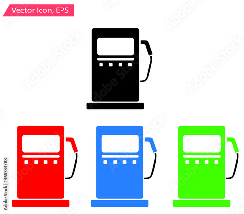 gas station icon set
