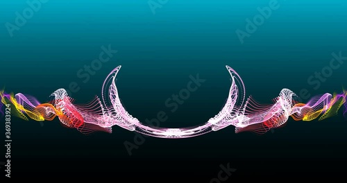 Abstract Movement of Spheres 3D Rendering