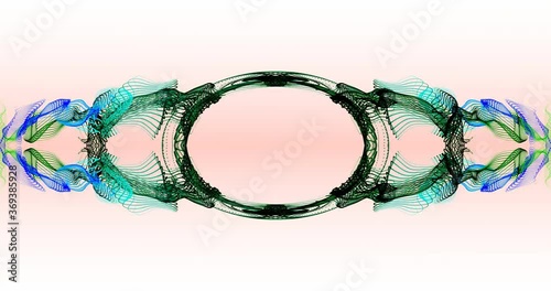 Abstract Movement of Spheres 3D Rendering