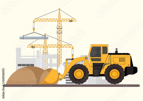 Construction of building.