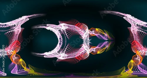 Abstract Movement of Spheres 3D Rendering