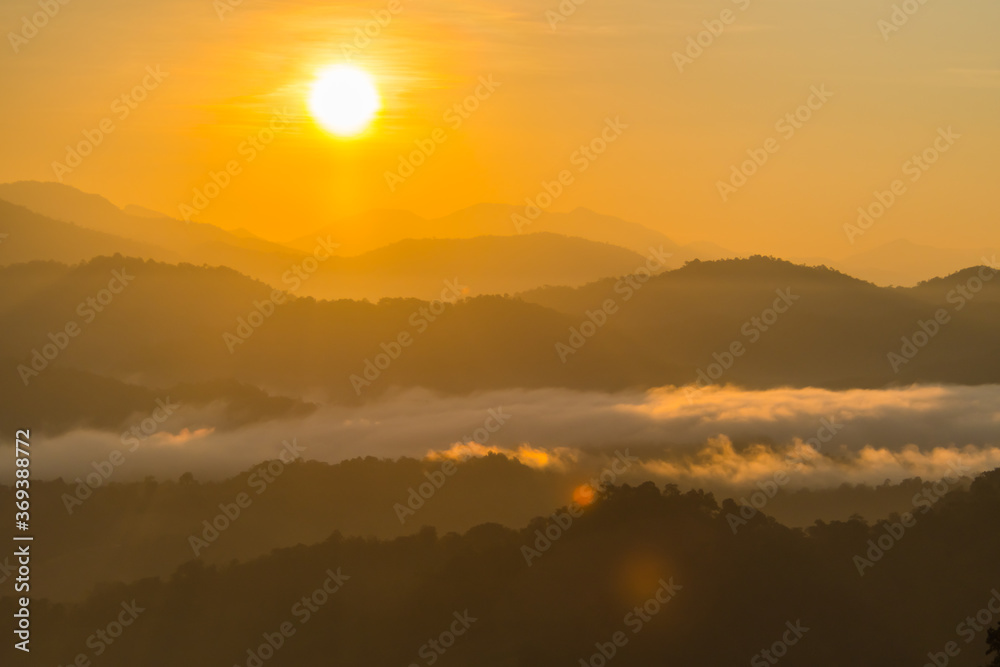 Morning scenery on high mountains.17