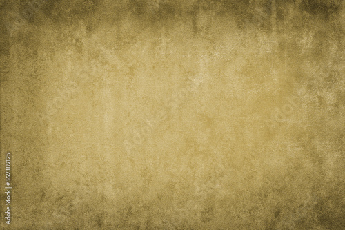 Vintage background with grunge texture, old yellow color background with white center, texture for design