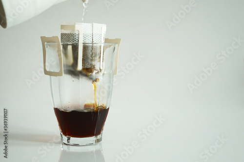 Drip bag fresh coffee cup