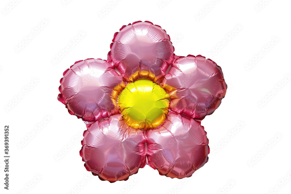 pink balloon flower on white background pink balloon flower on white background