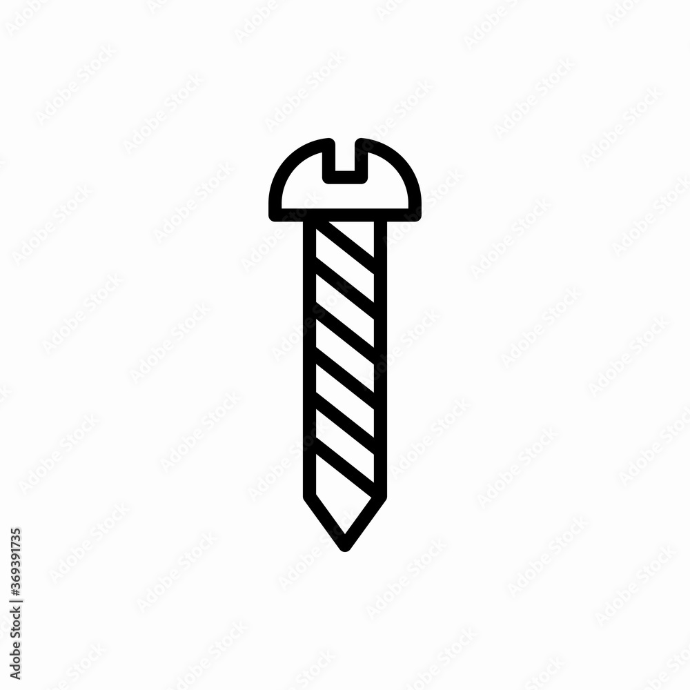 Outline screw icon.Screw vector illustration. Symbol for web and mobile Outline screw icon.Screw vector illustration. Symbol for web and mobile