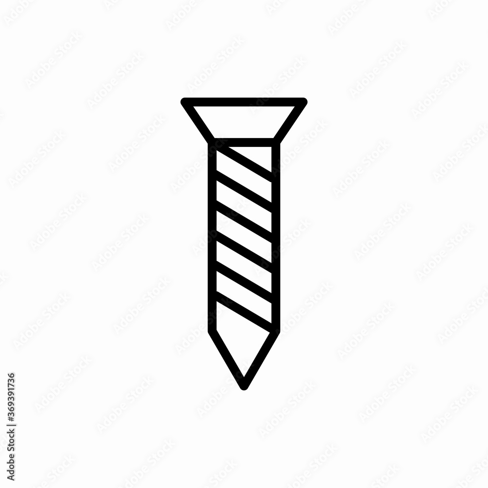 Outline screw icon.Screw vector illustration. Symbol for web and mobile Outline screw icon.Screw vector illustration. Symbol for web and mobile