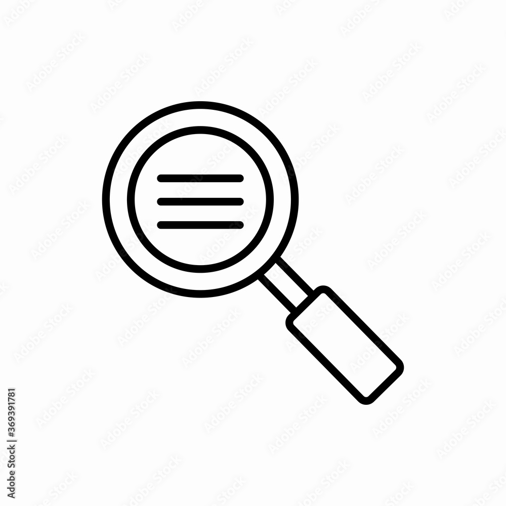 Outline search list icon.Search list vector illustration. Symbol for web and mobile Outline search list icon.Search list vector illustration. Symbol for web and mobile