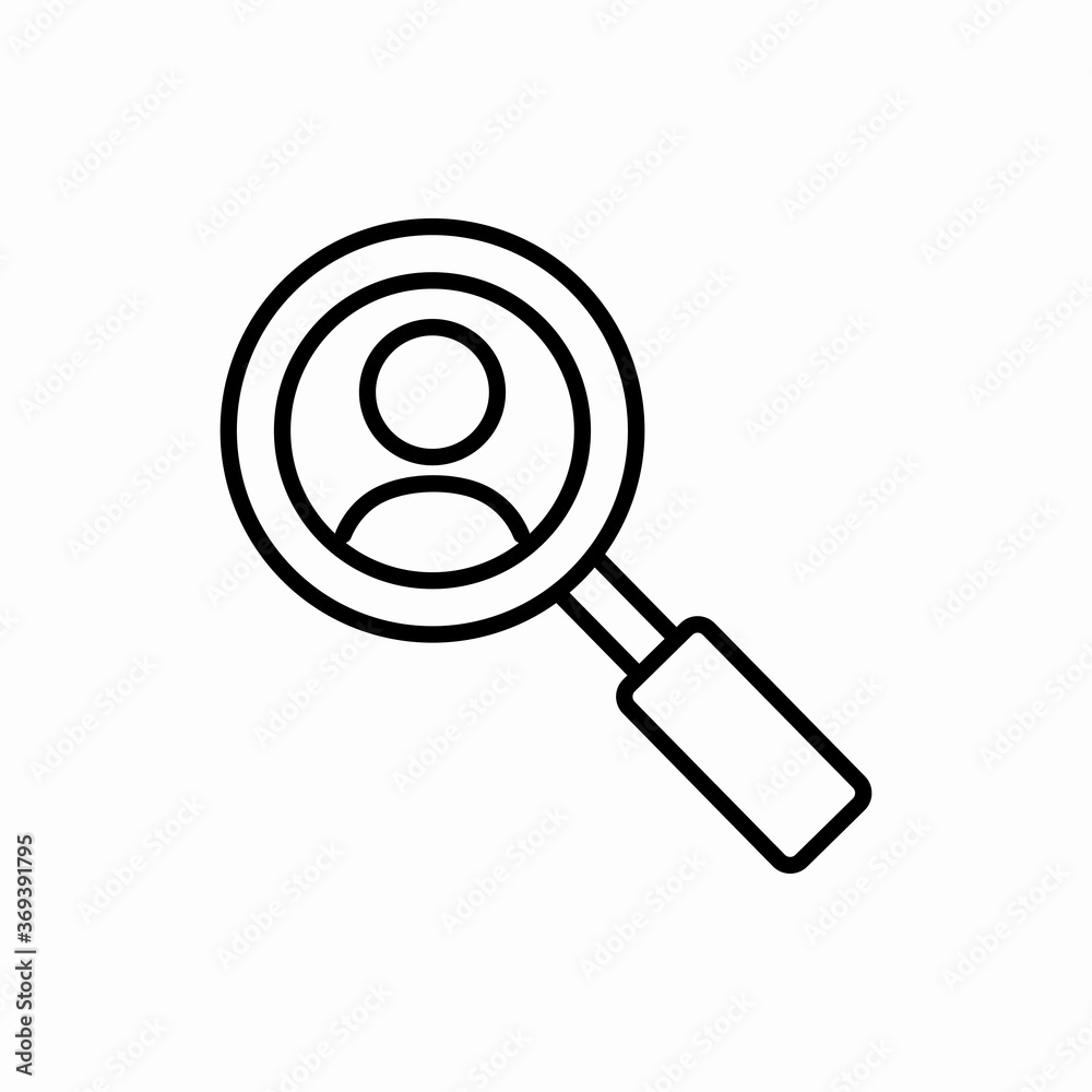 Outline search user icon.Search user vector illustration. Symbol for web and mobile Outline search user icon.Search user vector illustration. Symbol for web and mobile