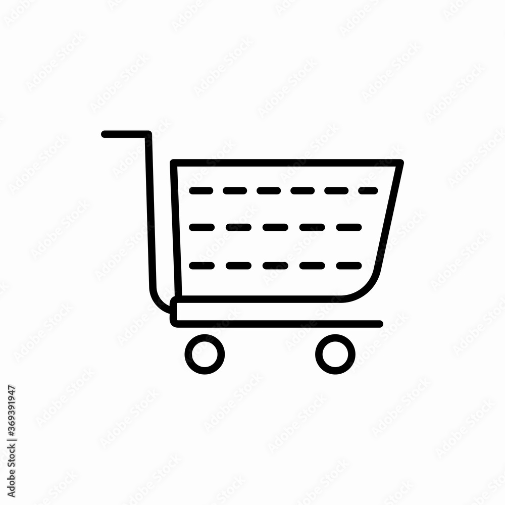 Outline shopping cart icon.Shopping cart vector illustration. Symbol for web and mobile Outline shopping cart icon.Shopping cart vector illustration. Symbol for web and mobile