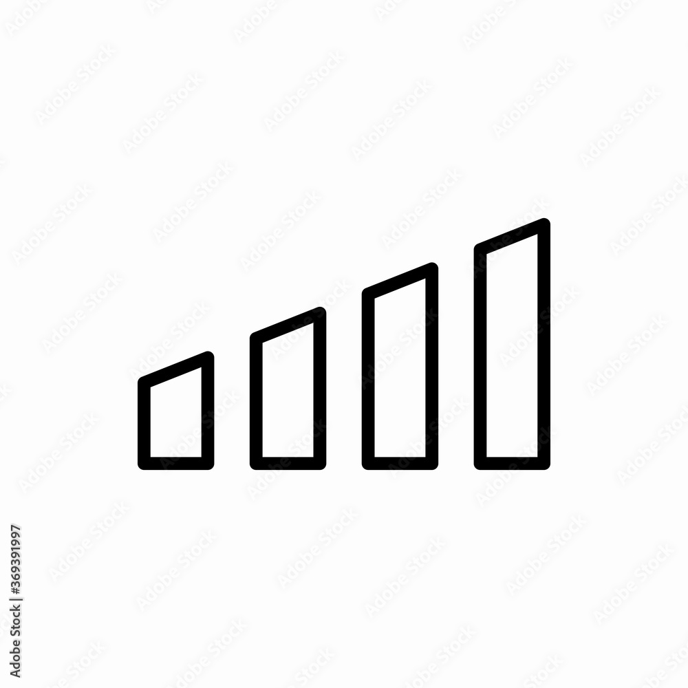 Outline signal bars icon.Signal bars vector illustration. Symbol for web and mobile Outline signal bars icon.Signal bars vector illustration. Symbol for web and mobile