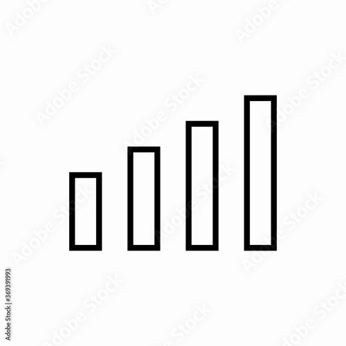 Outline signal bars icon.Signal bars vector illustration. Symbol for web and mobile