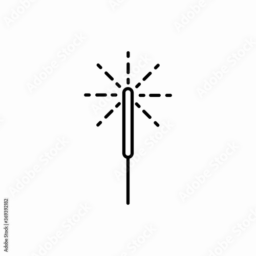 Outline sparkler icon.Sparkler vector illustration. Symbol for web and mobile