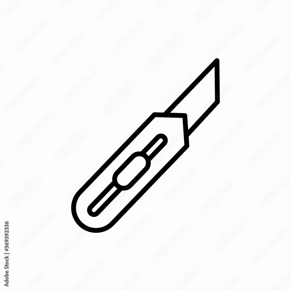 Fototapeta premium Outline stationery knife icon.Stationery knife vector illustration. Symbol for web and mobile