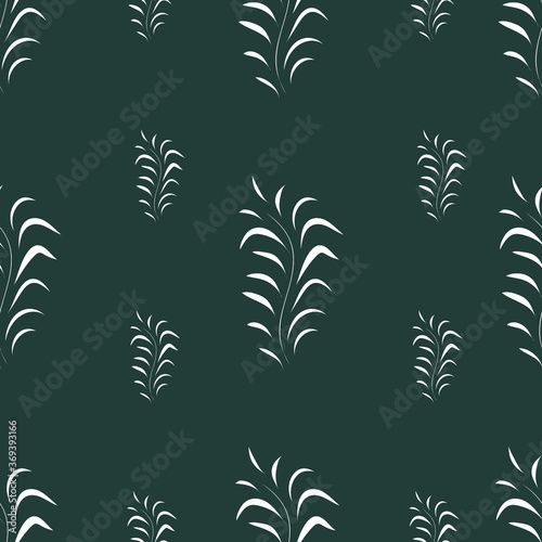 Floral design Seamless white with dark blue. Vector illustration repeat pattern