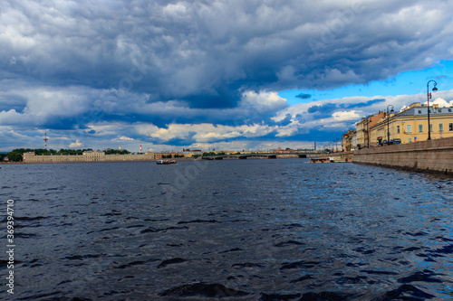 Wallpaper Mural View of the Neva river in St. Petersburg, Russia Torontodigital.ca