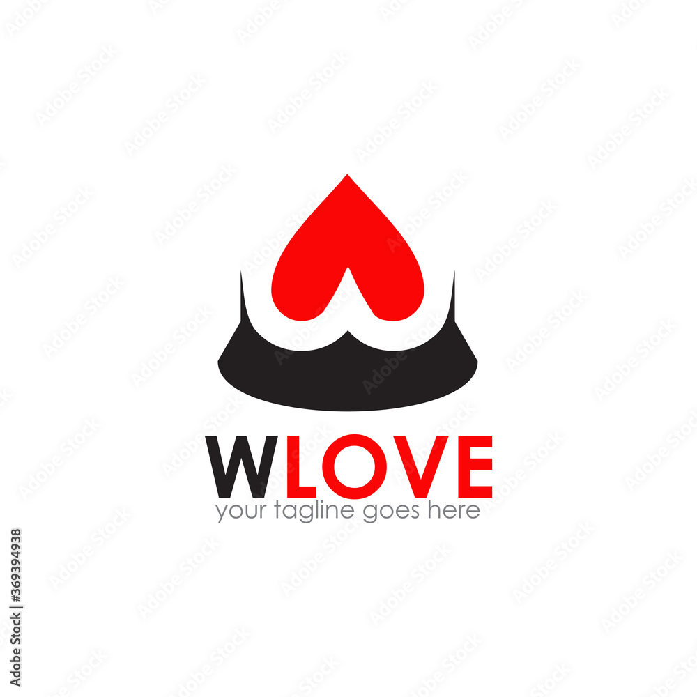W letter initial logo design template W letter initial logo design template