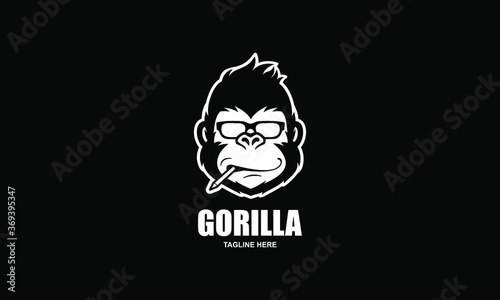 Geek Gorilla Logo - Cool Gorilla Head Vector