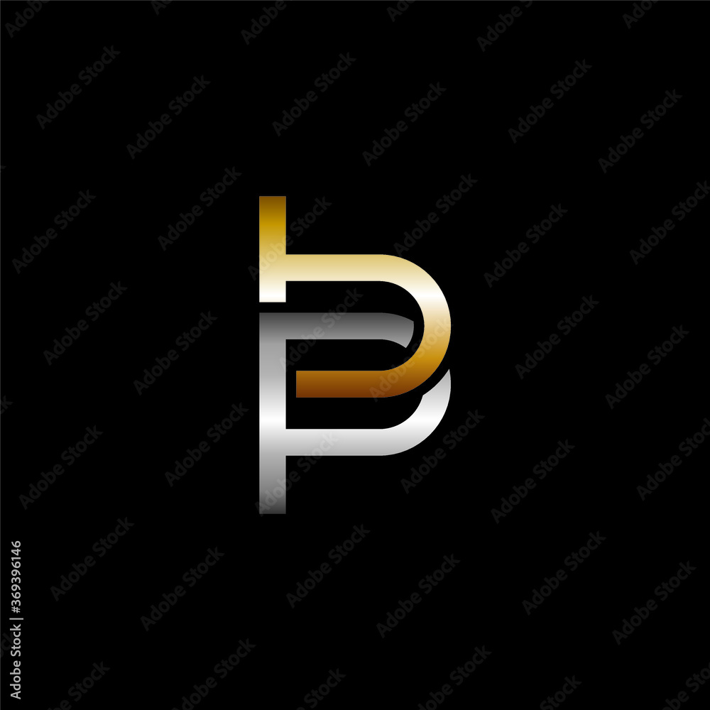 Obraz premium initials bp, pb logo template icon design elements