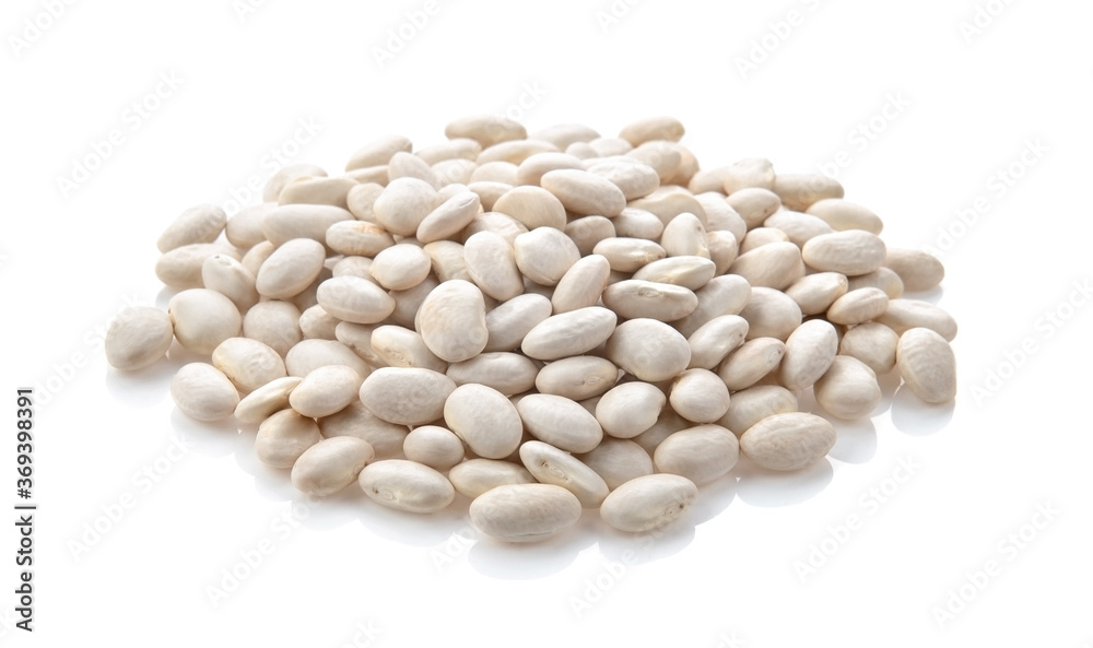 Heap of white beans isolated on white background Heap of white beans isolated on white background