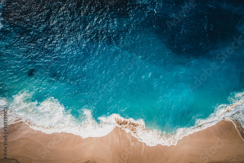 View of the ocean and wild beach from above © Maksim