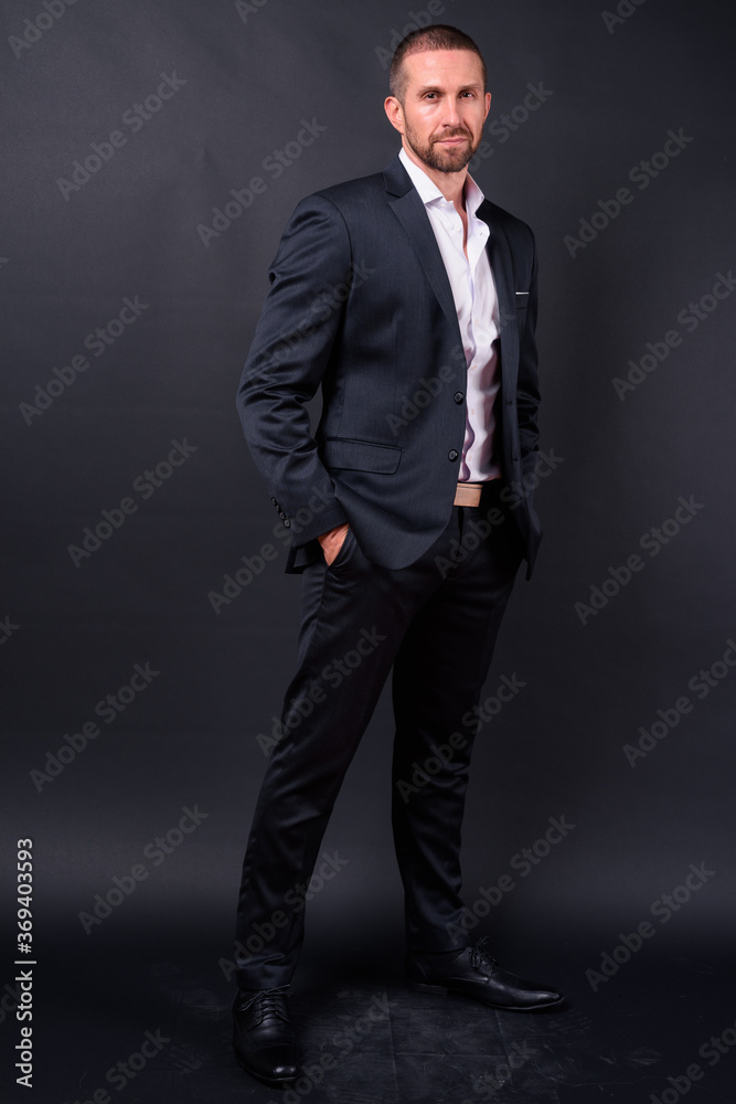 Portrait of handsome bearded businessman in suit Portrait of handsome bearded businessman in suit