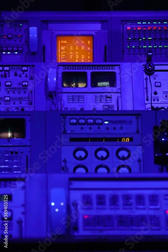 Neon mission control center