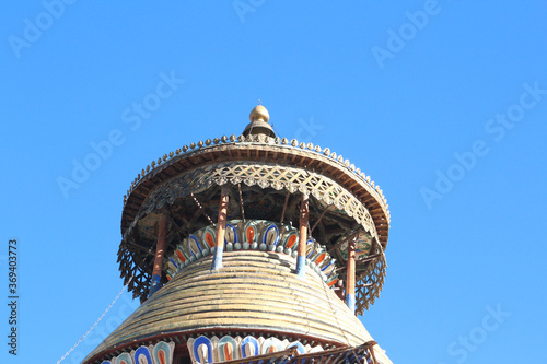 Top decoration of Kumbum Stupa of Palcho Monastery in Gyantse, Tibet, China