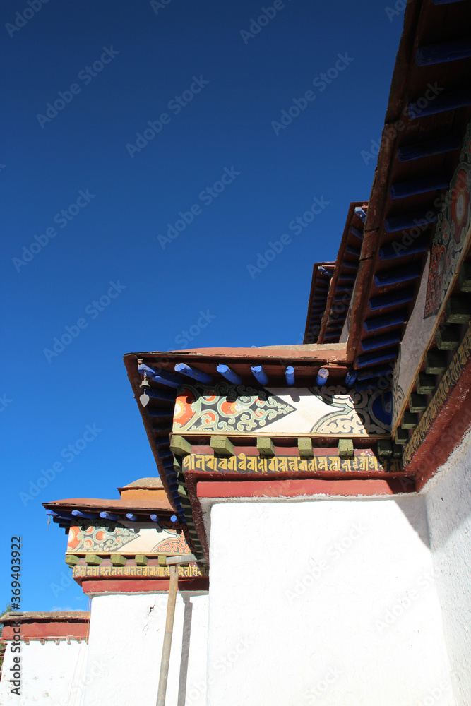 Roof decoration in Palcho Monastery, Gyantse, Tibet