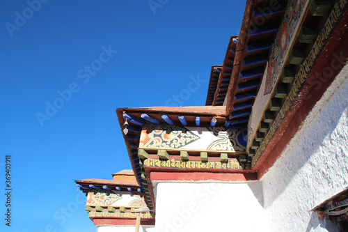 Roof decoration in Palcho Monastery, Gyantse, Tibet photo
