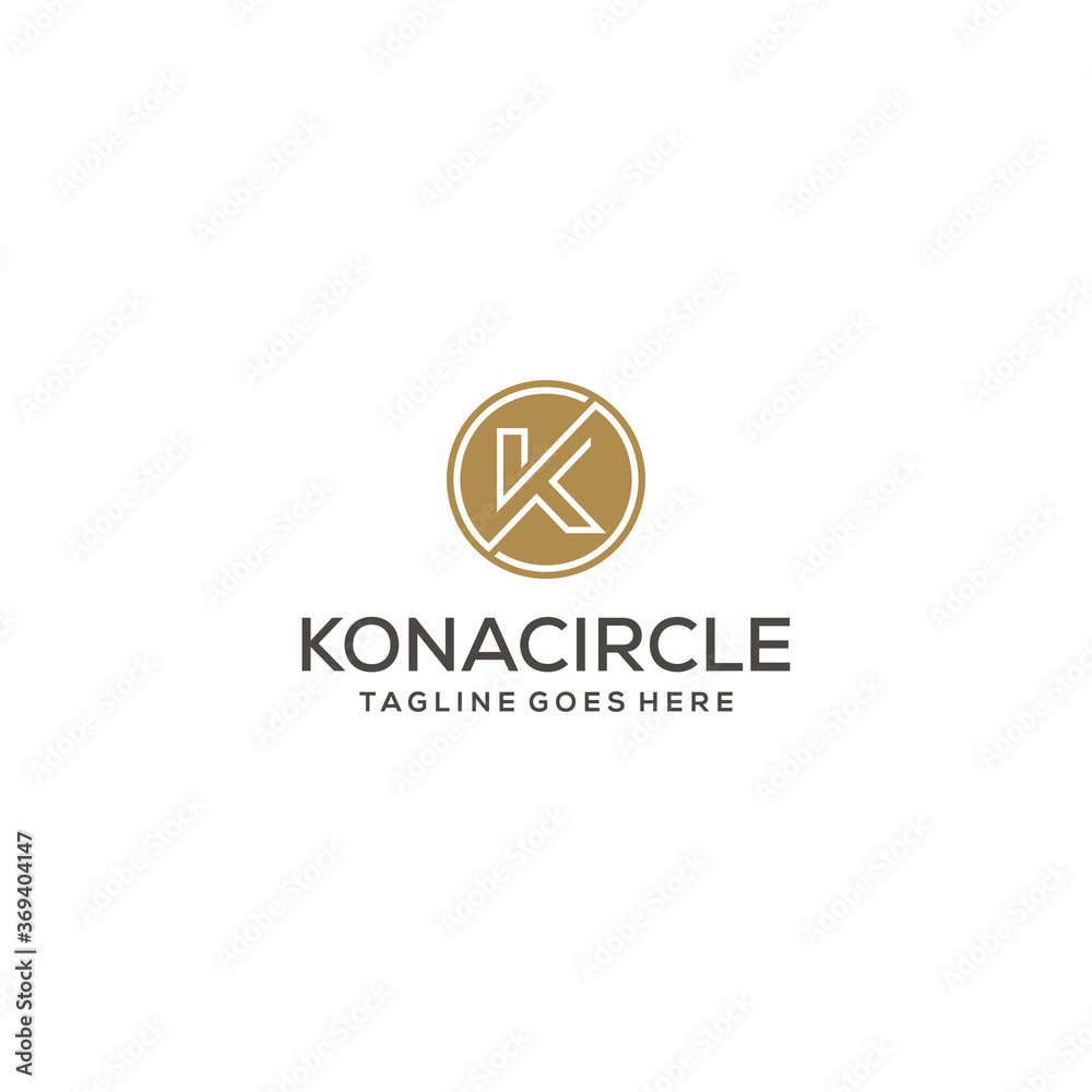Fototapeta Creative Illustration modern K sign geometric logo design template