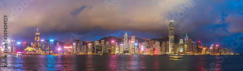 Victoria Harbour View from West Kowloon at Night, Hong Kong © Philip