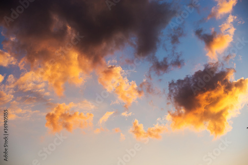 evening sky with clouds