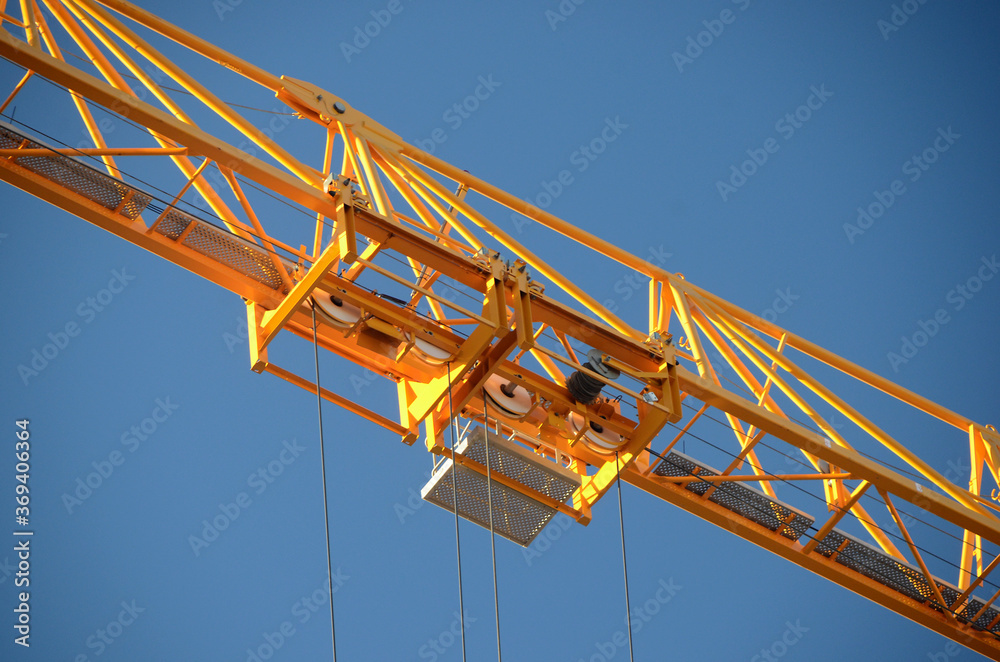 Detail of a crane. Detail of a crane.