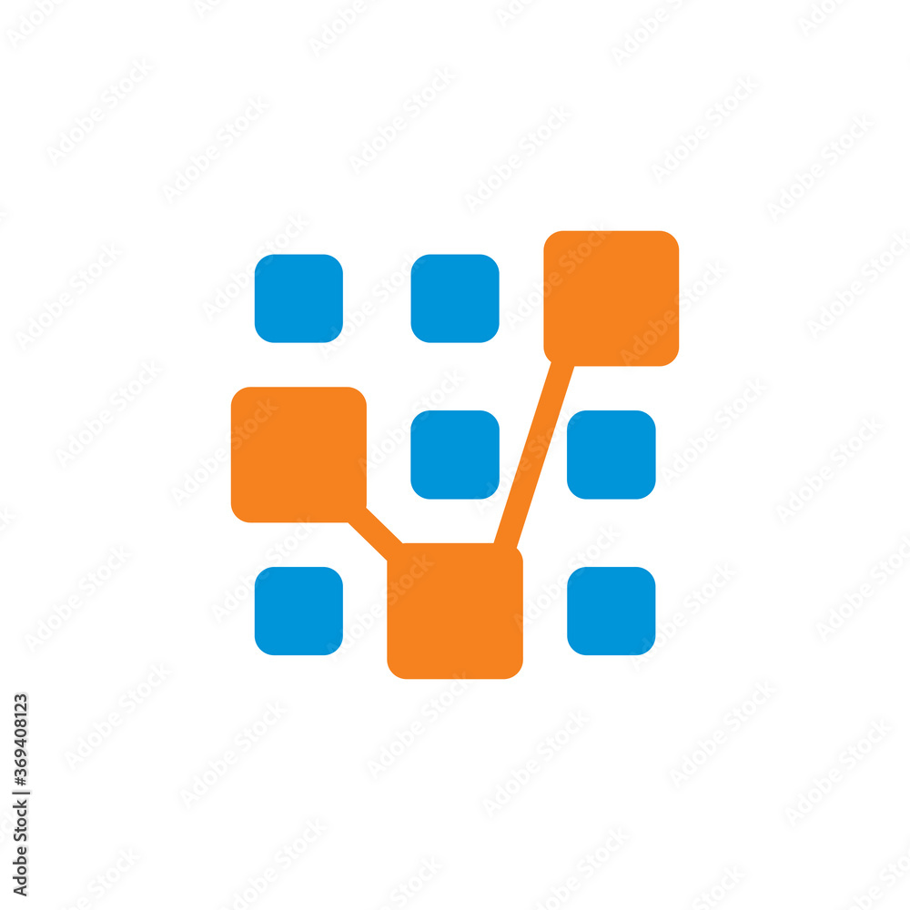 connection tech logo , network technology logo