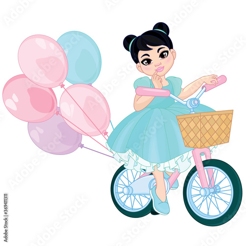 Cute Girl riding bike