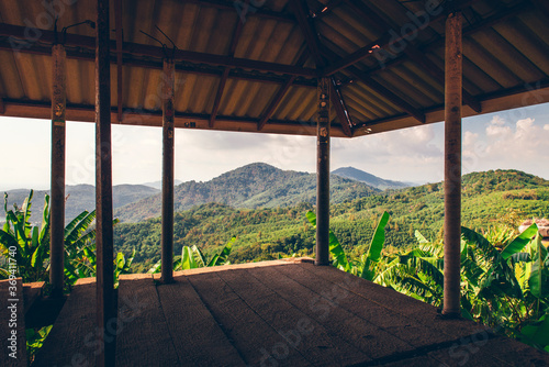 View of the hills of the Phuket Peninsula  Thailand.