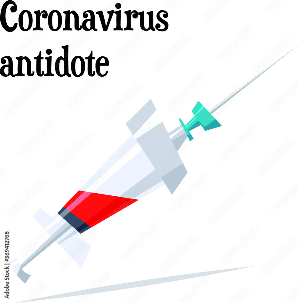 Coronovirus antidote. Coronovirus protection concept with syringe.COVID-19.Test for HIV and syringe with blood. HIV, AIDS, donor, disease, prevention. Vector Coronovirus antidote. Coronovirus protection concept with syringe.COVID-19.Test for HIV and syringe with blood. HIV, AIDS, donor, disease, prevention. Vector