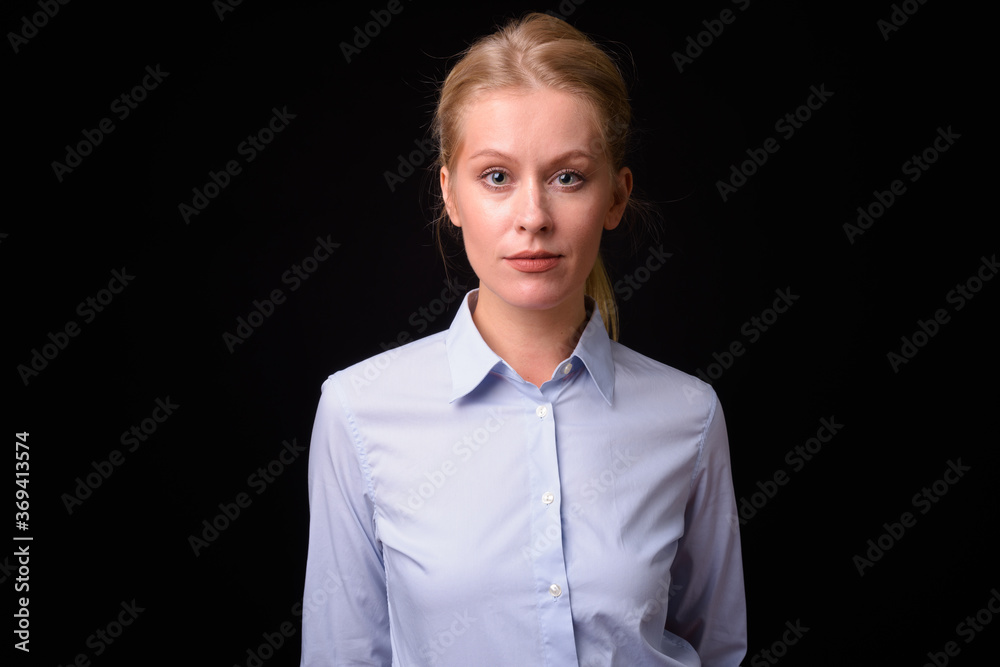 Portrait of beautiful businesswoman with blond hair Portrait of beautiful businesswoman with blond hair