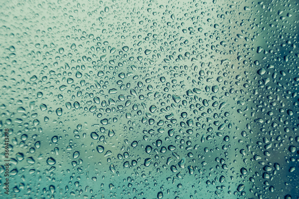 Water droplet on the window glass Water droplet on the window glass