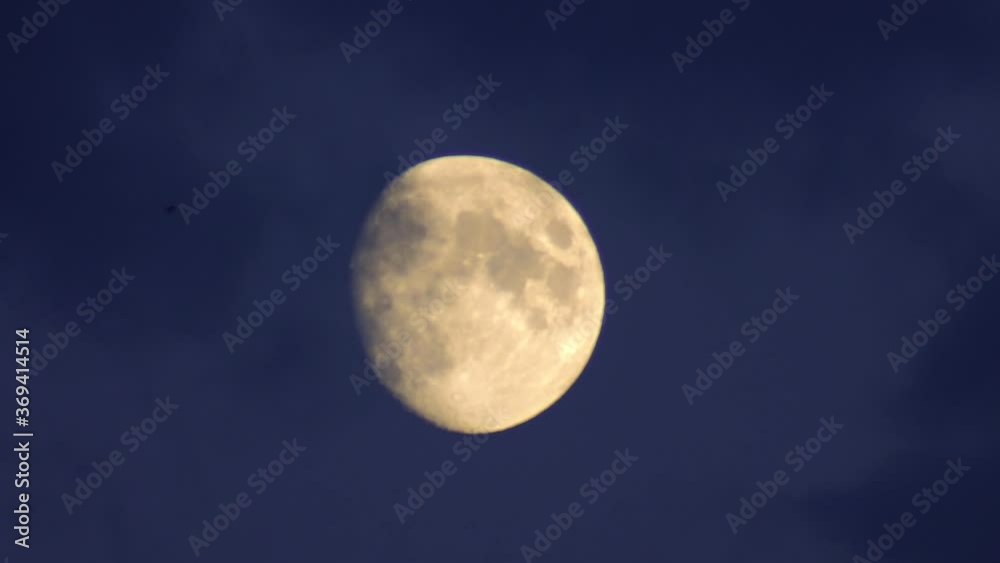 Beautiful evening landscape with moon and clouds Beautiful evening landscape with moon and clouds