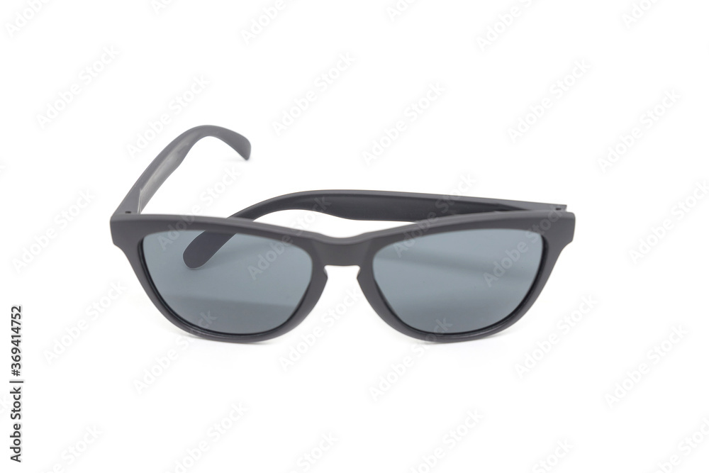 Black glasses on a white background Black glasses on a white background