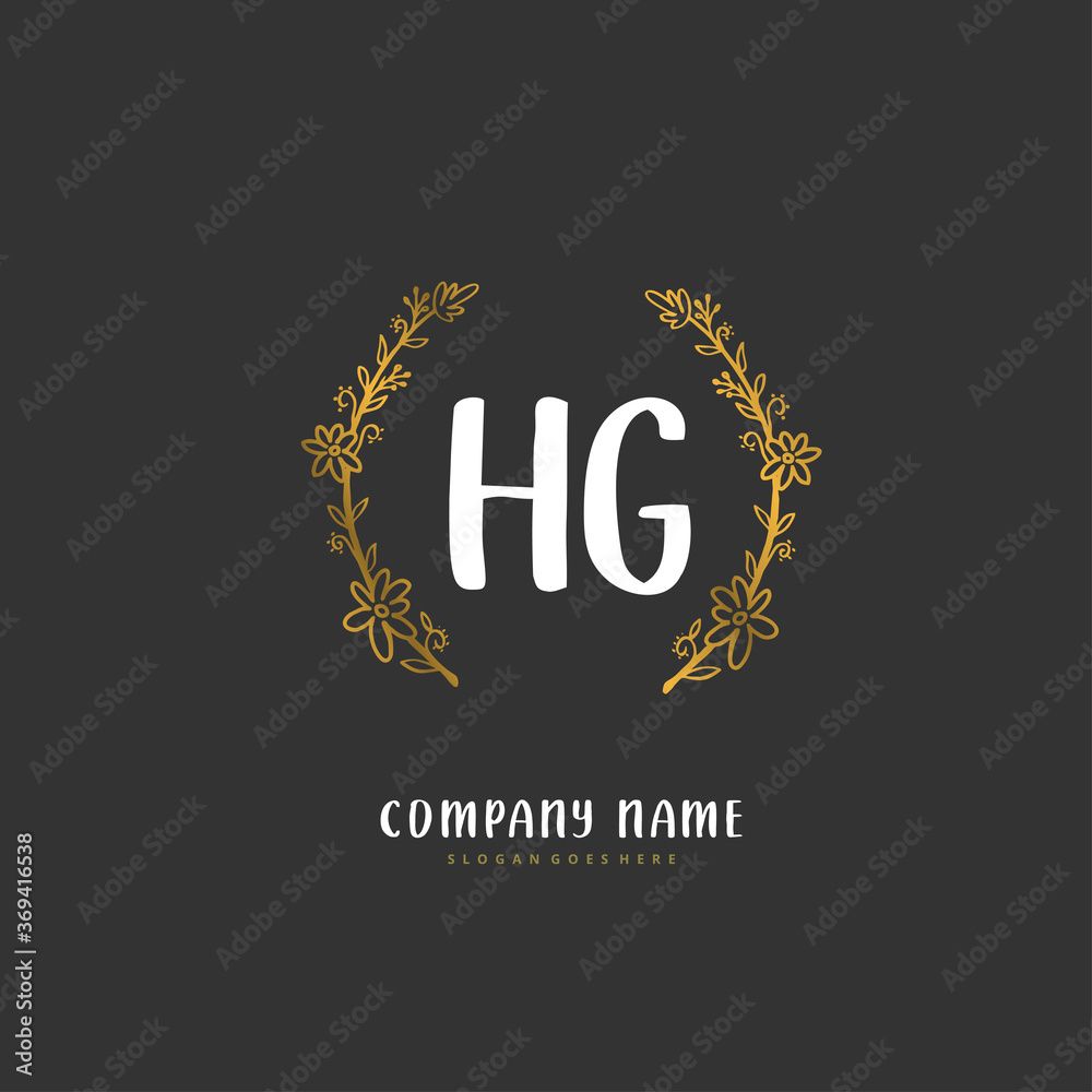 H G HG Initial handwriting and signature logo design with circle. Beautiful design handwritten logo for fashion, team, wedding, luxury logo. H G HG Initial handwriting and signature logo design with circle. Beautiful design handwritten logo for fashion, team, wedding, luxury logo.
