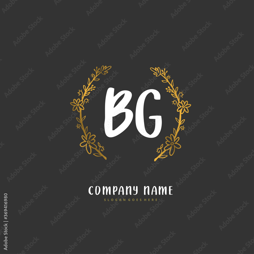 B G BG Initial handwriting and signature logo design with circle. Beautiful design handwritten logo for fashion, team, wedding, luxury logo. B G BG Initial handwriting and signature logo design with circle. Beautiful design handwritten logo for fashion, team, wedding, luxury logo.