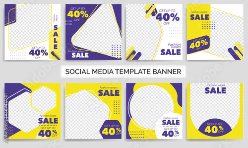 Slides abstract Unique Editable modern Social Media banner Template.Anyone can use This Design Easily.Promotional web banner for social media. Elegant sale and discount promo - Vector.