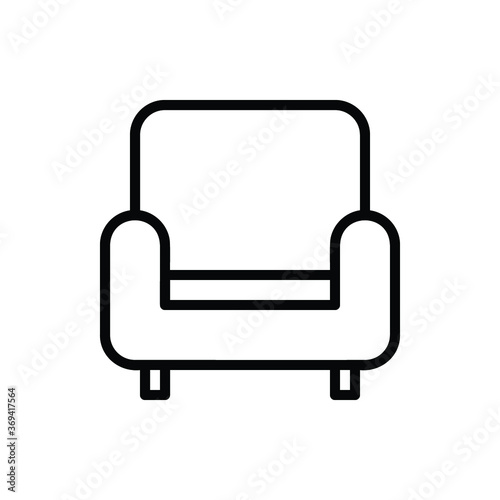Sofa Icon Logo Vector Isolated. Furniture and Household Icon Set. Editable Stroke and Pixel Perfect. © Misbahul