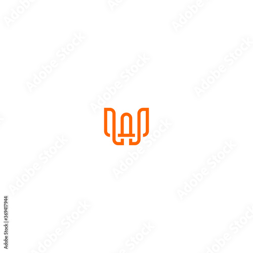 W abstract vector logo monogram template 