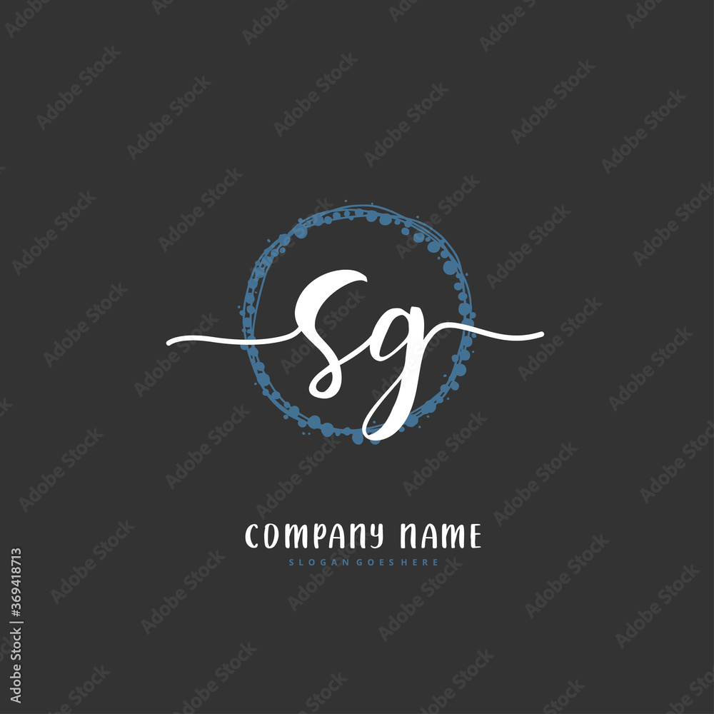 S G SG Initial handwriting and signature logo design with circle. Beautiful design handwritten logo for fashion, team, wedding, luxury logo. S G SG Initial handwriting and signature logo design with circle. Beautiful design handwritten logo for fashion, team, wedding, luxury logo.
